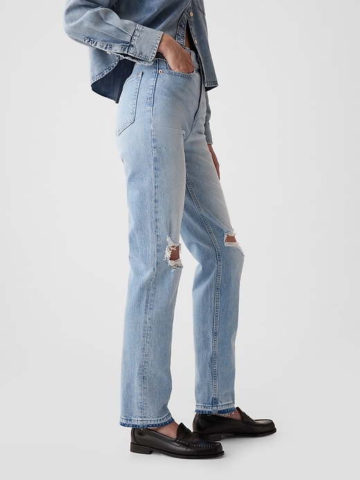 jeans dritti a vita alta