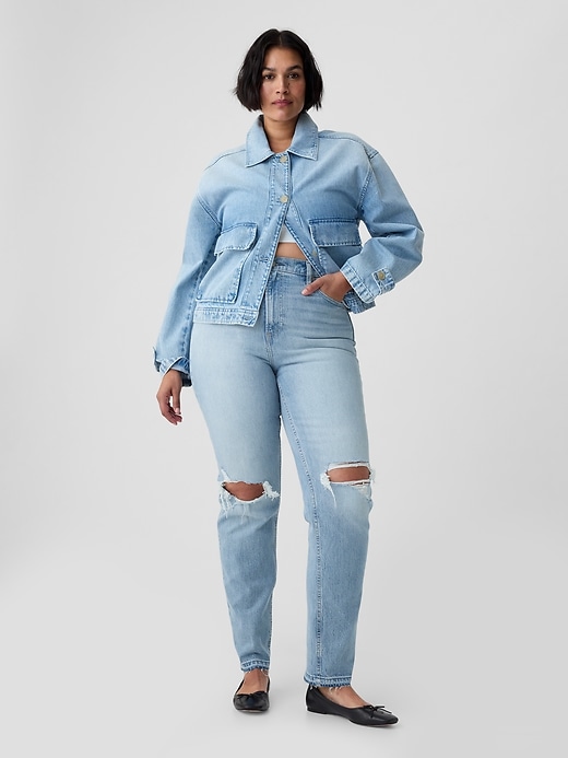 jeans dritti a vita alta