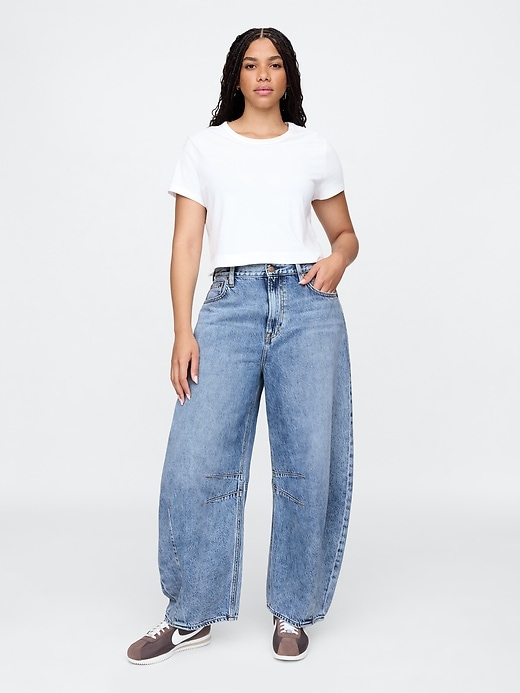 jeans a ferro di cavallo ultra morbidi a vita alta