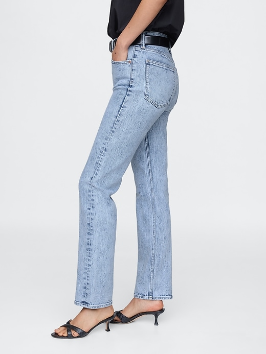 jeans dritti slim a vita alta anni 90