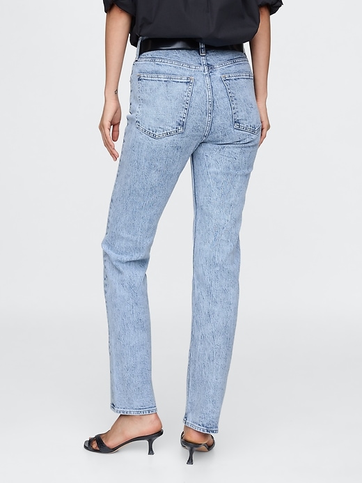 jeans dritti slim a vita alta anni 90