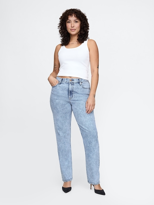 jeans dritti slim a vita alta anni 90