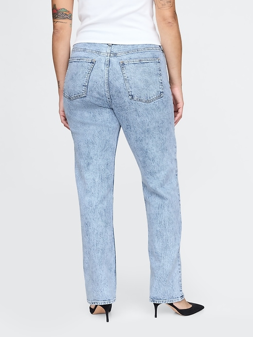 jeans dritti slim a vita alta anni 90