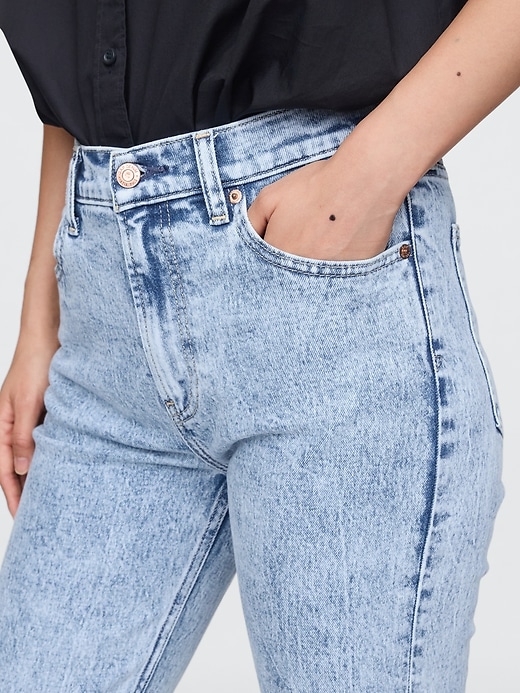 jeans dritti slim a vita alta anni 90