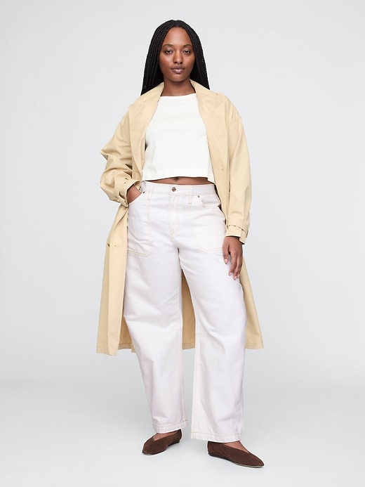 jeans da carpentiere a vita alta