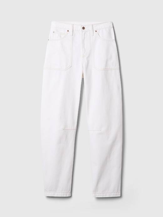 jeans da carpentiere a vita alta