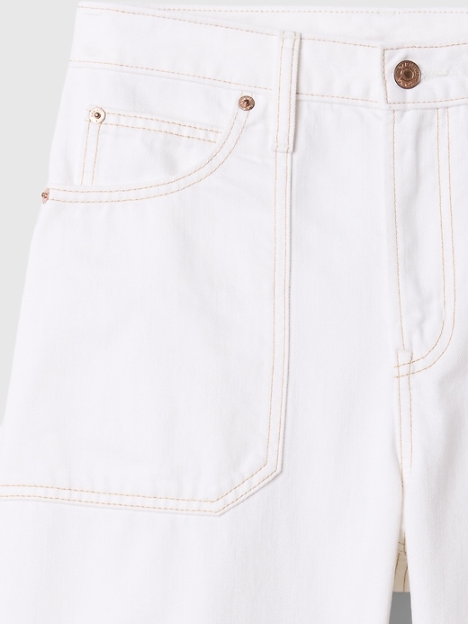 jeans da carpentiere a vita alta