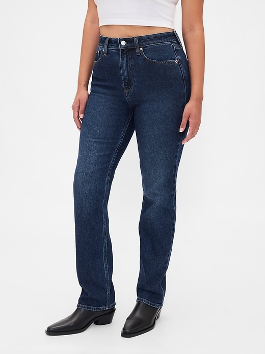 jeans slim dritti a vita alta anni 90