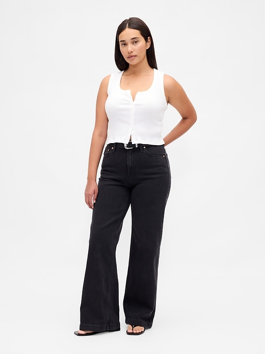 jeans a gamba larga curvy high rise stride