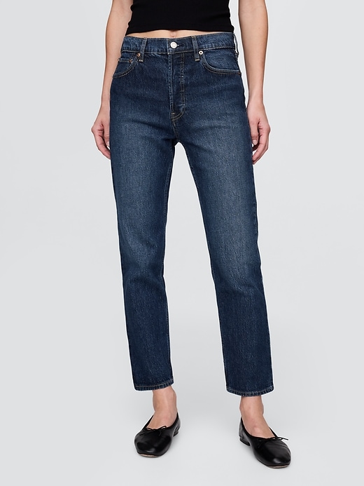 jeans dritti a vita alta
