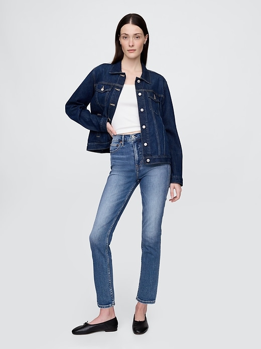 jeans slim vintage a vita alta