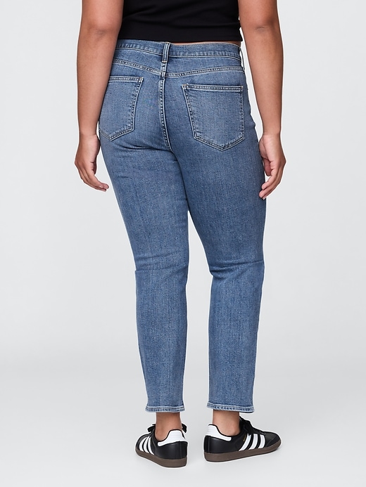 jeans slim vintage a vita alta