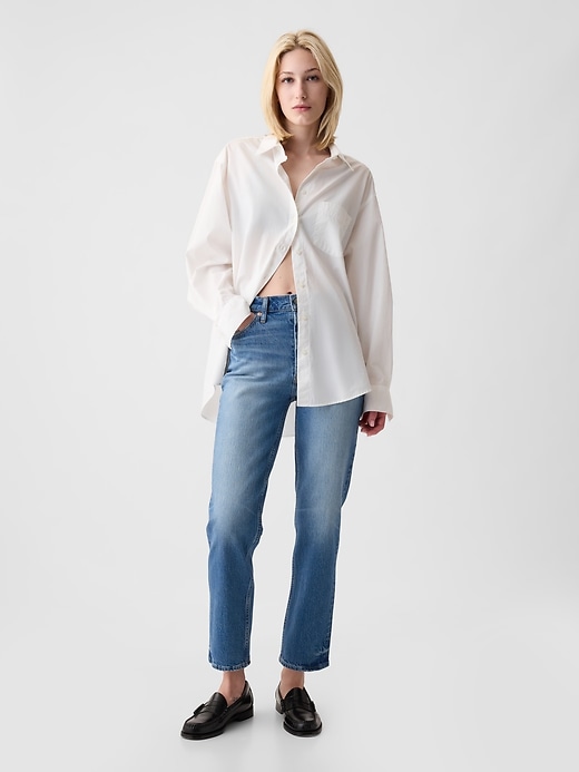 jeans dritti a vita alta