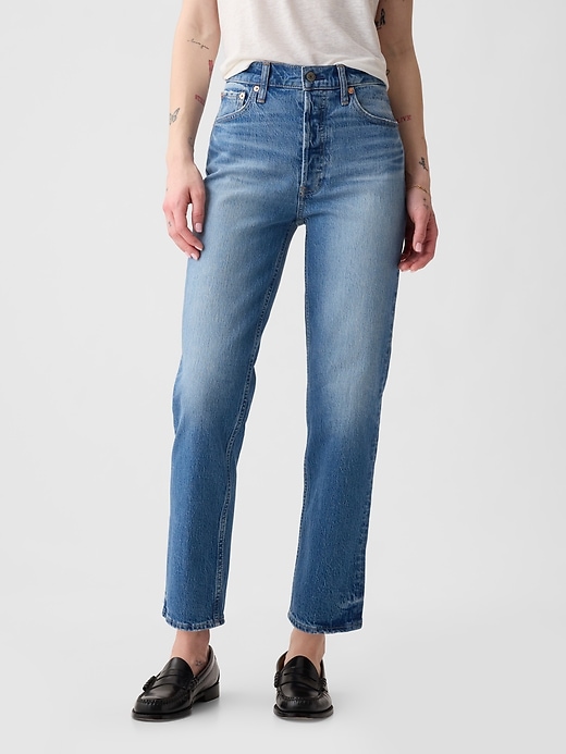 jeans dritti a vita alta