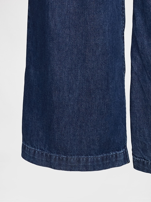 pantaloni plissettati in denim ultra morbido a vita alta 365