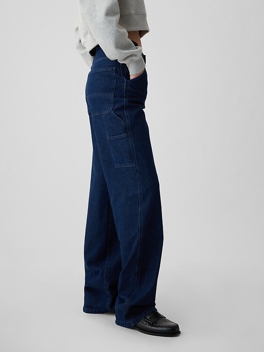jeans larghi da carpentiere anni 90 a vita media