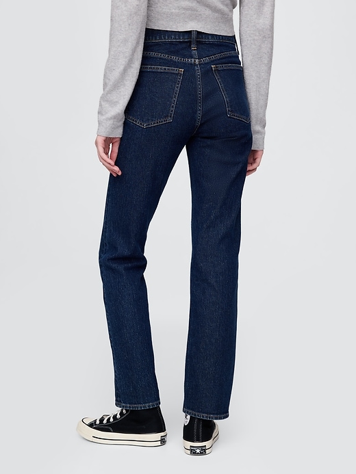 jeans dritti slim a vita alta anni 90