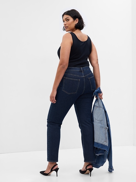 jeans dritti slim a vita alta anni 90