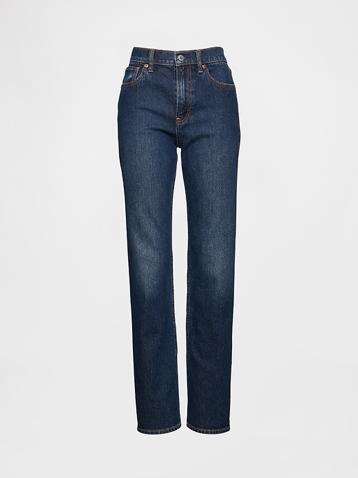 jeans dritti slim a vita alta anni 90
