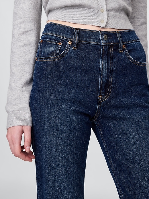 jeans dritti slim a vita alta anni 90