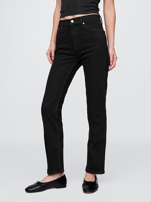jeans dritti slim a vita alta anni 90