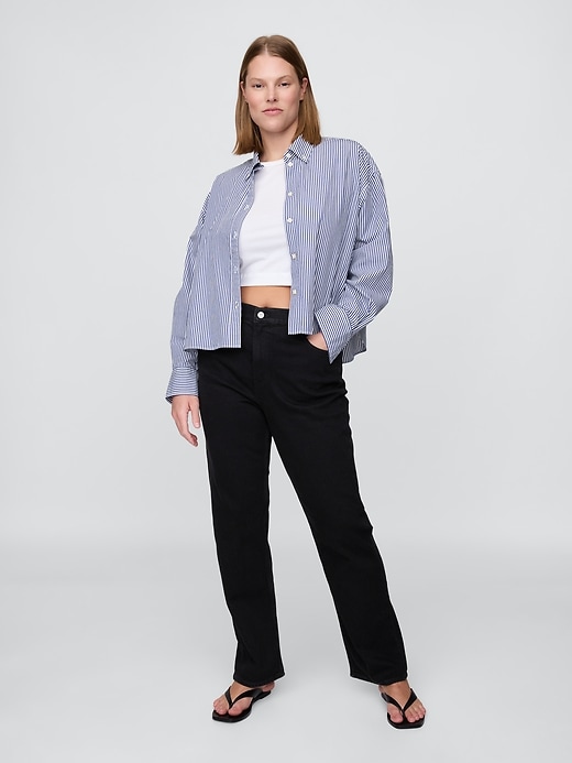 jeans dritti slim a vita alta anni 90