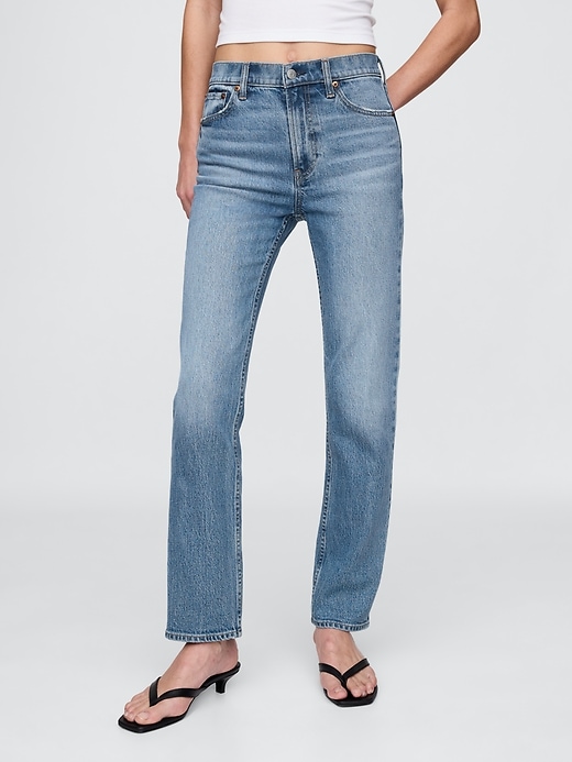 jeans dritti slim a vita alta anni 90