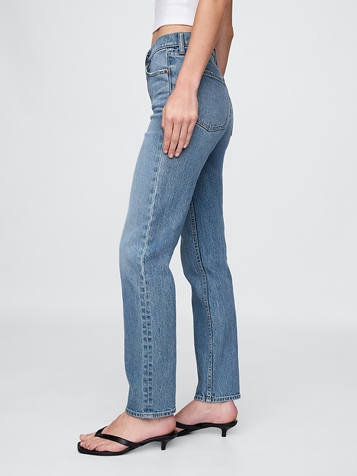 jeans dritti slim a vita alta anni 90