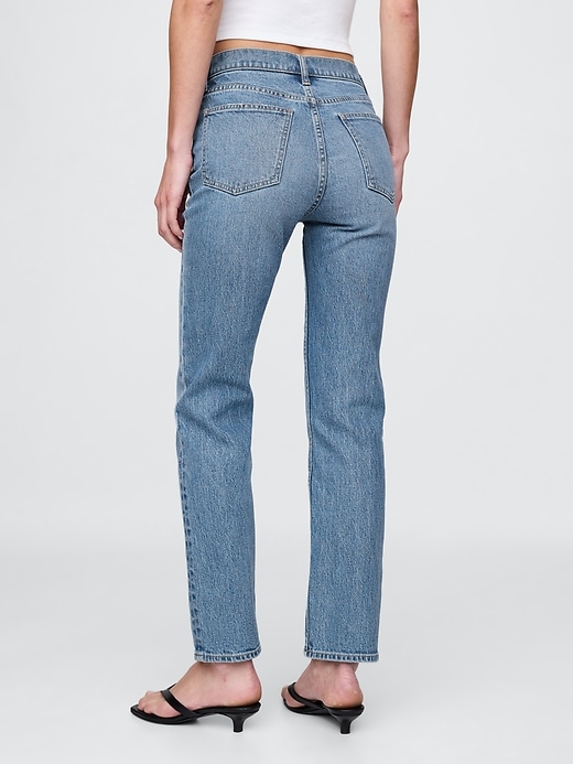 jeans dritti slim a vita alta anni 90