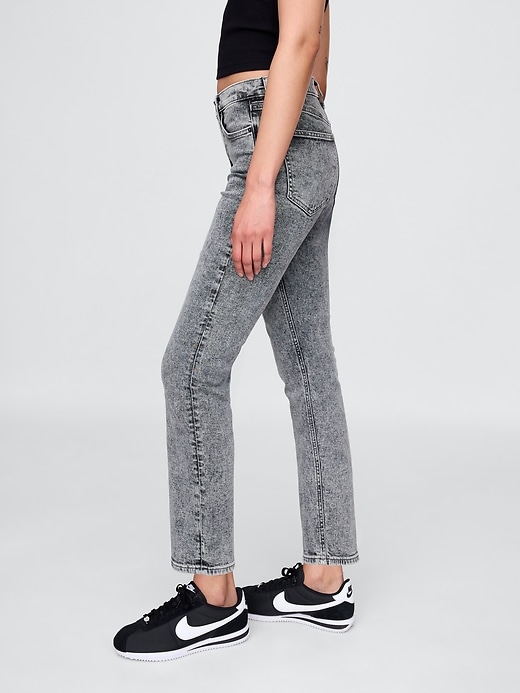 jeans slim vintage a vita alta