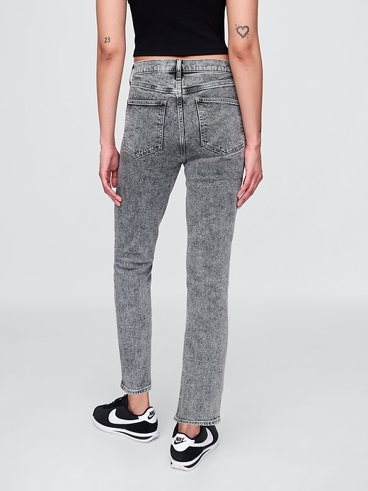 jeans slim vintage a vita alta
