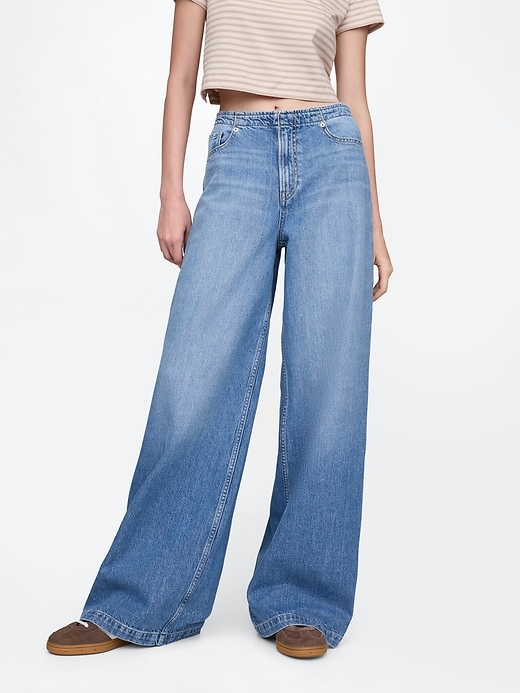 jeans larghi ultra morbidi a vita media