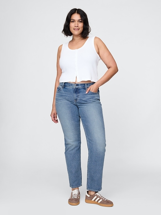jeans slim dritti a vita bassa anni 90