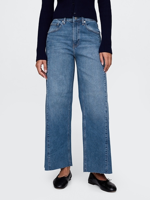 jeans a gamba larga e vita alta stride