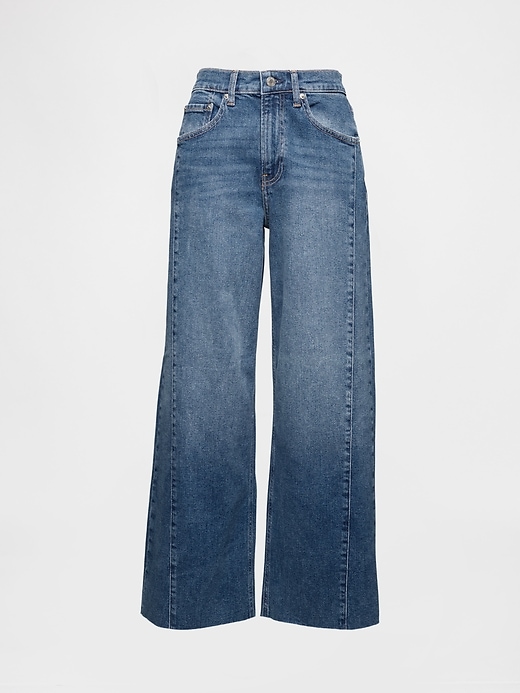 jeans a gamba larga e vita alta stride