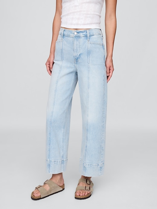 jeans a gamba larga e vita alta stride