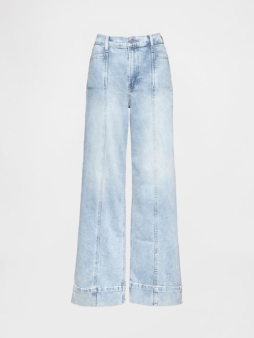 jeans a gamba larga e vita alta stride