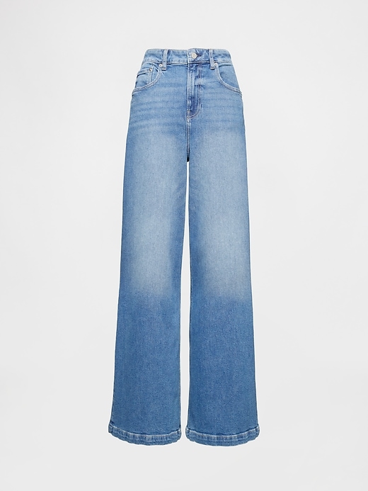 jeans a gamba larga stride a vita alta extra