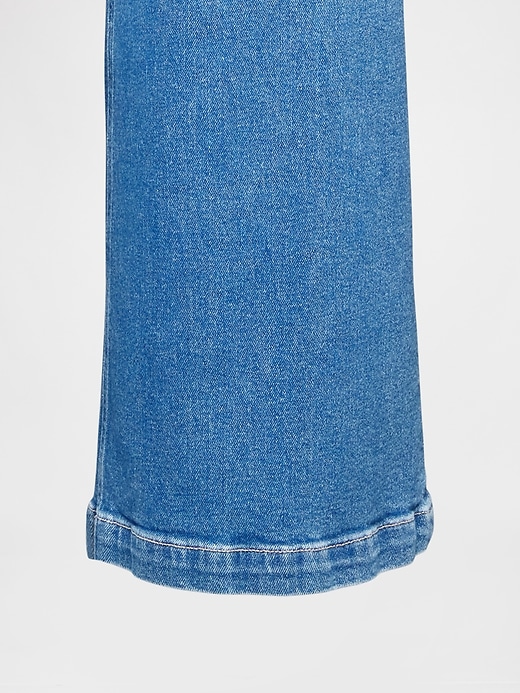jeans a gamba larga stride a vita alta extra