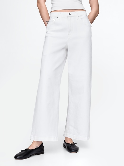 jeans a gamba larga e vita alta stride