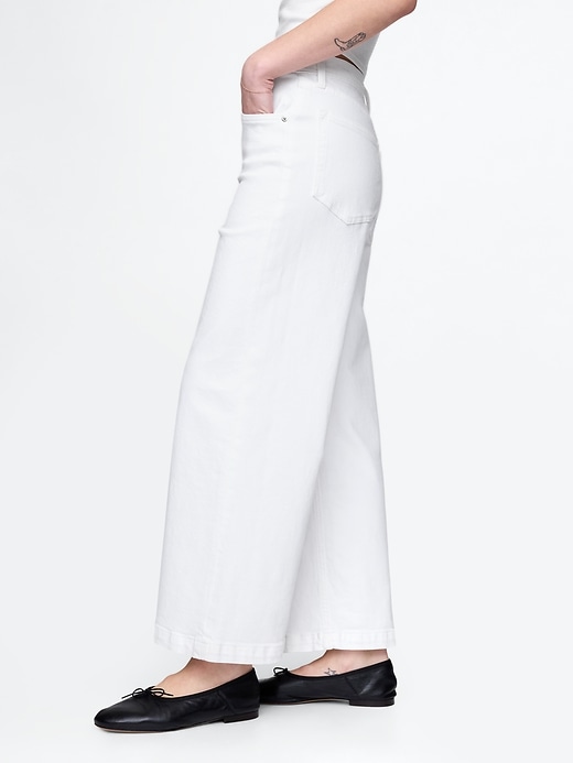 jeans a gamba larga e vita alta stride