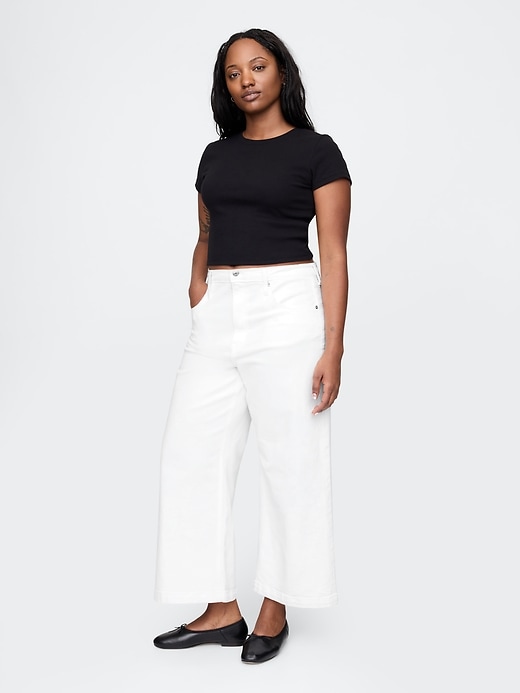 jeans a gamba larga e vita alta stride