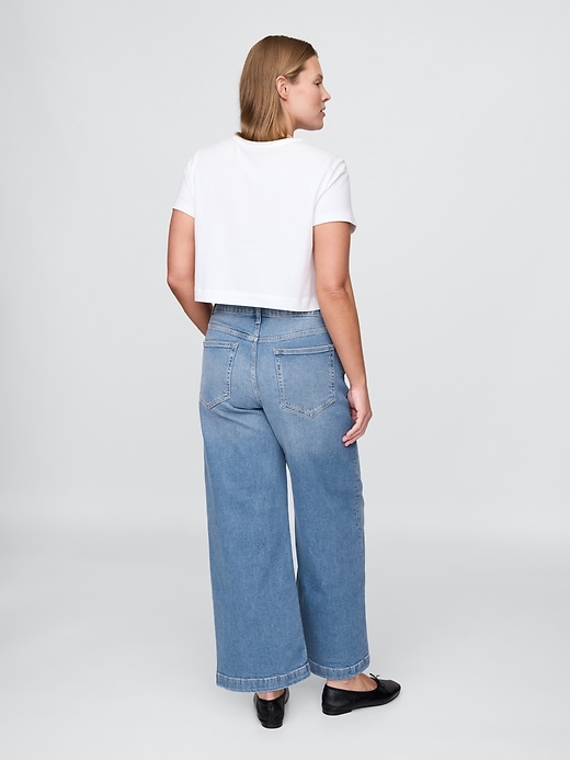 jeans a gamba larga high stride alla caviglia