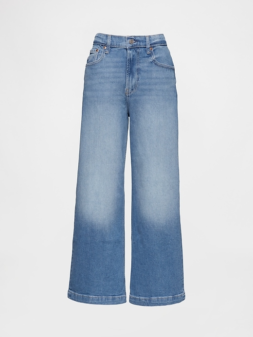 jeans a gamba larga high stride alla caviglia