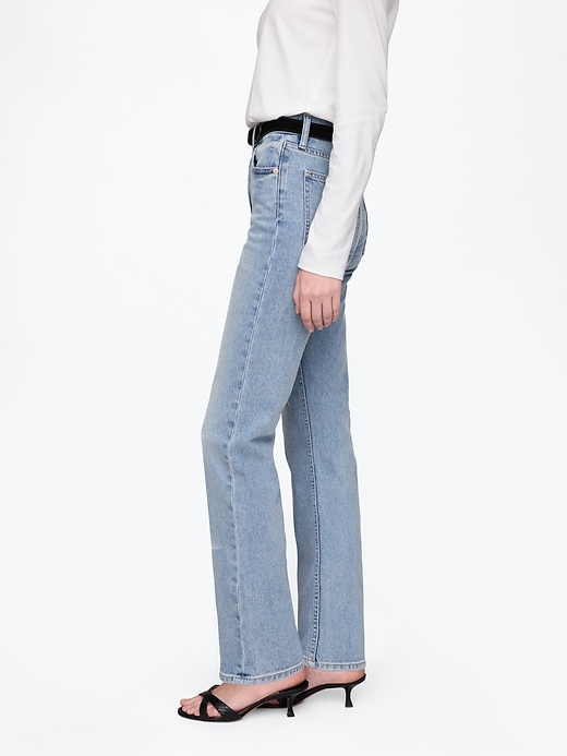 jeans dritti slim a vita alta anni 90
