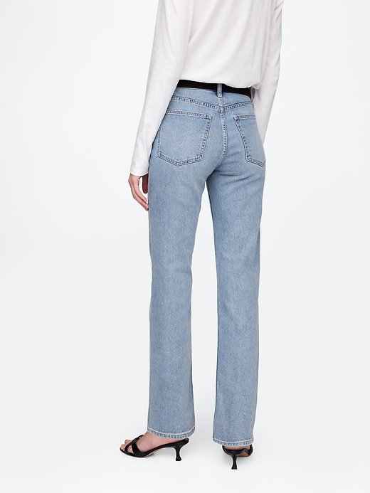 jeans dritti slim a vita alta anni 90