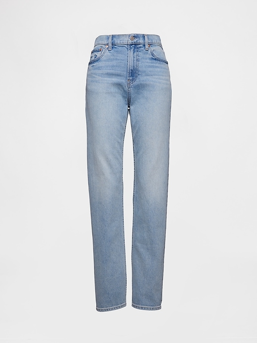 jeans dritti slim a vita alta anni 90