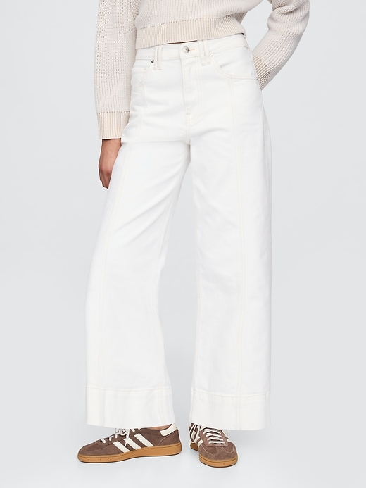 jeans a gamba larga e vita alta stride