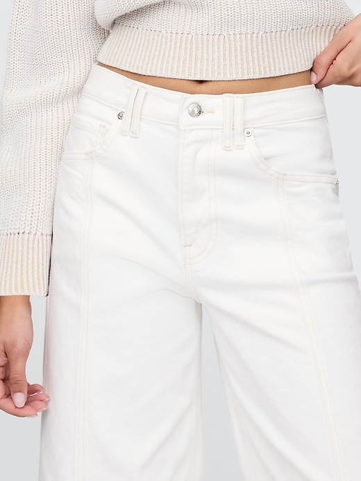 jeans a gamba larga e vita alta stride