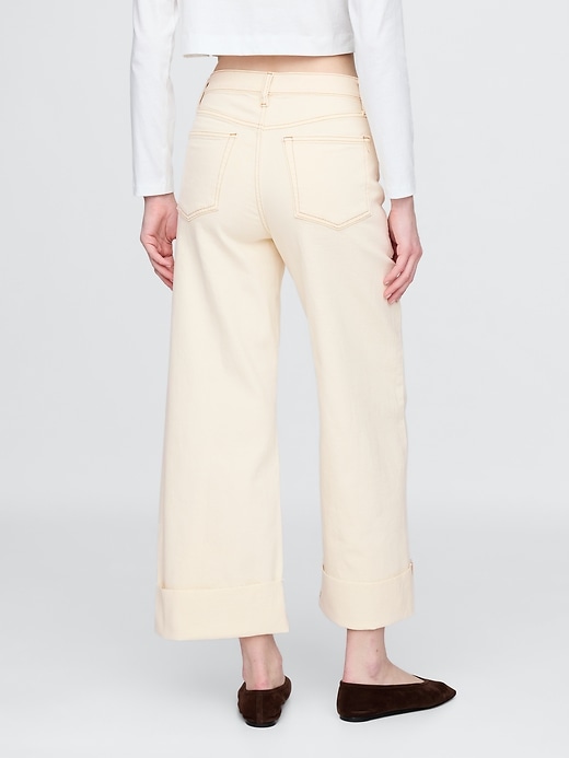 jeans a gamba larga e vita alta stride